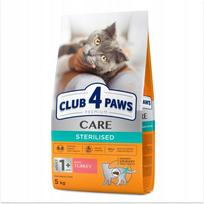 Sausas kačių ėdalas Club 4 Paws sterilizuotoms katėms, kalakutiena, 5 kg