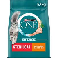 Sausas kačių maistas Purina ONE su vištiena sterilizuotoms katėms, 5,7 kg