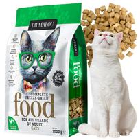 Liofilizuotas vištienos ir lašišos pašaras katėms DrMalou, 1 kg