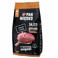 Sausas kačių maistas Pan Mięsko, veršiena ir antiena, 1 kg