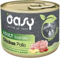 Šunų pašaras OASY Adult Small/Mini su vištiena, be grūdų, 200 g