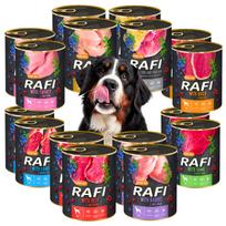 Šunų konservai RAFI GRAIN FREE, įvairių skonių, 16 x 800 g