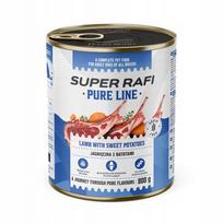 Šunų konservai Super Rafi Pure Line su ėriena ir saldžiosiomis bulvėmis, 800 g
