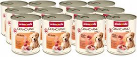 Šunų konservai Animonda GranCarno Junior, 12 x 800 g, įvairių skonių rinkinys