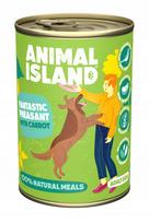 Šunų konservai Animal Island su fazanu ir morkomis, 400 g
