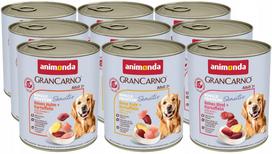 Šunų konservai Animonda GranCarno Sensitive, 9 x 800 g, su bulvėmis, įvairių skonių