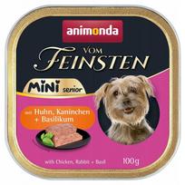 Šunų konservai Animonda Vom Feinsten MINI Senior su vištiena, triušiena ir baziliku, 100 g