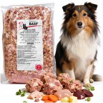 Šunų šlapias maistas su paukštiena, šaldytas BARF, 1 kg