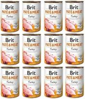 Šunų konservai BRIT Pate & Meat su kalakutiena, 12 x 400 g