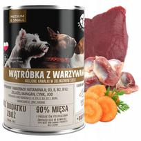 Šunų konservai PET REPUBLIC su kepenėlėmis ir daržovėmis, 400 g