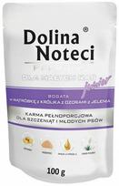 Šunų konservai Dolina Noteci Premium Junior su triušiena ir kepenėlėmis, 100 g