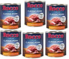 Šunų konservai Rocco Classic su jautiena, kiauliena ir paukštienos širdelėmis, 6 x 800 g