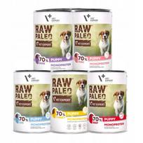 Šunų konservai Raw Paleo Monoprotein jauniems šuniukams, įvairūs skoniai, 6 x 400 g