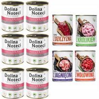 Šunų konservai Dolina Noteci, įvairūs skoniai, 10 x 800 g