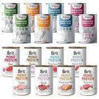 Šunų konservai BRIT Gaczoo MONO PROTEIN, įvairių skonių, 16 x 400 g