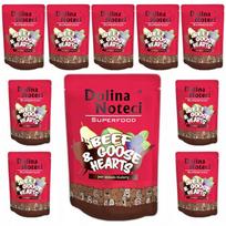 Šunų konservai Dolina Noteci Superfood su jautiena ir žąsies širdelėmis, 300 g, 10 vnt.