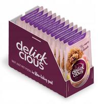 Šunų ėdalas Delickcious su kalakutiena ir sūrio kremu, 12 x 85 g