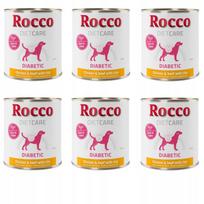 Šunų konservai ROCCO Diet Care Diabetic su vištiena, jautiena ir ryžiais, 6 x 800 g