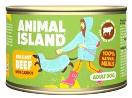 Šunų konservai Animal Island su jautiena ir morkomis, 410 g