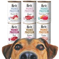 Šunų konservai Brit Care Mono Protein, įvairių skonių, 6 x 400 g