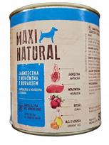Šunų konservai Maxi Natural su ėriena, jautiena ir burokėliais, 800 g
