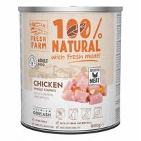 Šunų konservai FRESH FARM vištiena, 800 g, vienos rūšies baltymai