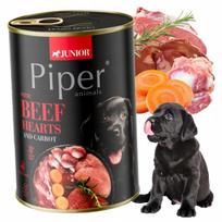 Šunų maistas DOLINA NOTECI PIPER JUNIOR su jautienos širdimis, 400 g