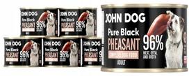 Šunų konservai JOHN DOG Pure Black su fazanu, 6 x 200 g