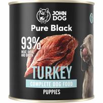 Šunų konservai John Dog Pure Black Puppy su kalakutiena, 800 g
