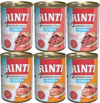 Šunų konservai Rinti Kennerfleisch Junior, mix rinkinys, 6 x 400 g