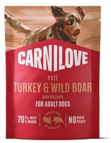 Šunų konservai CARNILOVE su šerniena ir erškėtuogėmis, 300 g