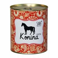 Šunų konservai Saba, arkliena, 100 % mėsa, 850 g