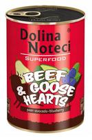 Šunų konservai Dolina Noteci Superfood su žąsiena, 400 g