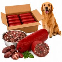 Šunų šlapias maistas BARF, kiaulienos dešra su subproduktais, 10 kg