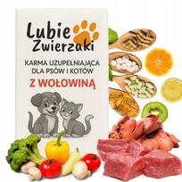 Šunų pašaras šaldyta žalia paukštiena ir jautiena BARF kubeliai 10 kg