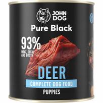Šunų konservai JOHN DOG PURE BLACK su elniena, šuniukams, 800 g