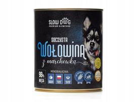 Šunų konservai SLOWDOG su jautiena ir morkomis, 850 g