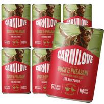 Šunų konservai CARNILOVE su antiena ir fazanu, 6 x 400 g