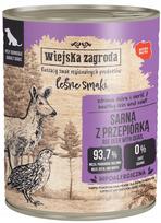 Šunų konservai Wiejska Zagroda su elniena ir putpele, 400 g