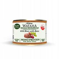 Šunų konservai Wataha Monoprotein su šerniena ir burokėliais, 185 g