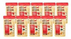 Šunų maistas Maxi Natural su jautiena ir putpelių mėsa, 10 x 150 g