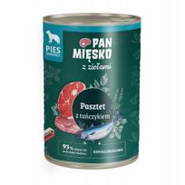 Šunų ėdalas Pan Mięsko su žolelėmis ir tunų paštetu, 400 g