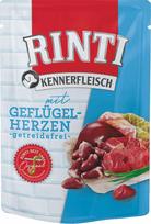 Šunų pašaras RINTI Kennerfleisch, be grūdų, paukštienos širdelės, 400 g