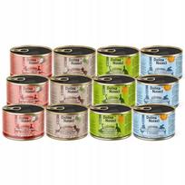 Šlapias kačių ėdalas Dolina Noteci Superfood, paštetas ir filė, 12 x 185 g