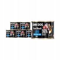 Šunų ėdalas John Dog Pure Black, ėriena, 6 x 200 g, konservai