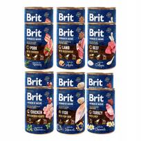 Šunų konservai Brit Premium By Nature, įvairių skonių, 12 x 400 g