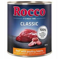 Šunų konservai Rocco Classic su jautiena ir paukštienos širdelėmis, 800 g