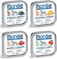 Šunų konservai Monge Monoprotein Fruit su vaisiais, 12 x 150 g, įvairių skonių