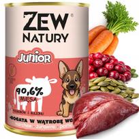 Šunų konservai su jautiena, 400 g, Zew Natury, šuniukams
