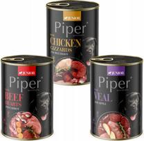 Šunų konservai DOLINA NOTECI PIPER Junior, įvairūs skoniai, 12 x 400 g